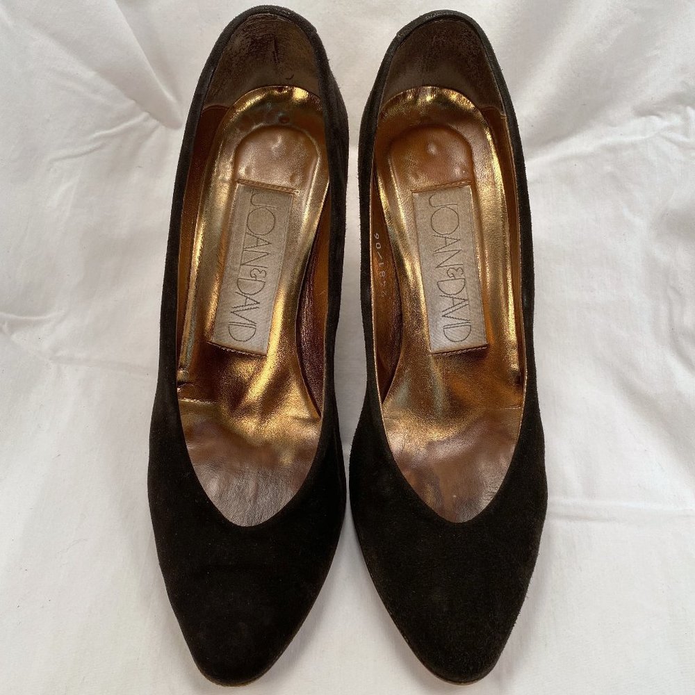 Joan & David Black Suede Pumps